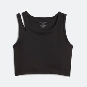 Threads 4 Thought Girls’ Cutout Strap Crop Top - Black - Size 14 Girls EUC